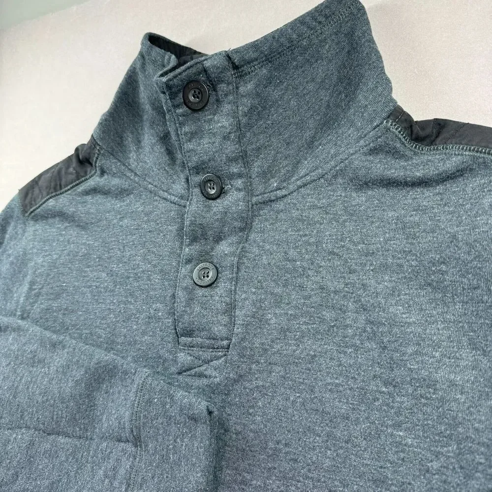 Saltrock 1988 Sweater Mens Large Button Neck 1/4 Gray Cozy Streetwear Gorpcore‎